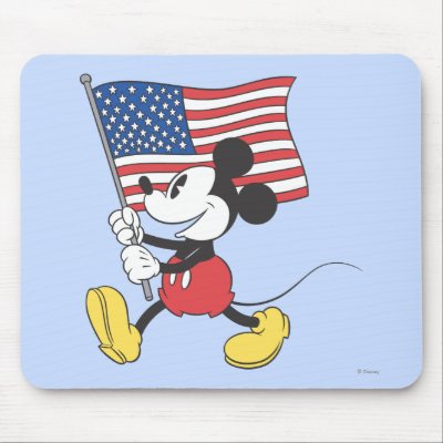 Patriotic Mickey Mouse 1 mousepads