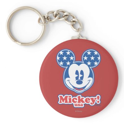 Patriotic Mickey Mouse 4 keychains