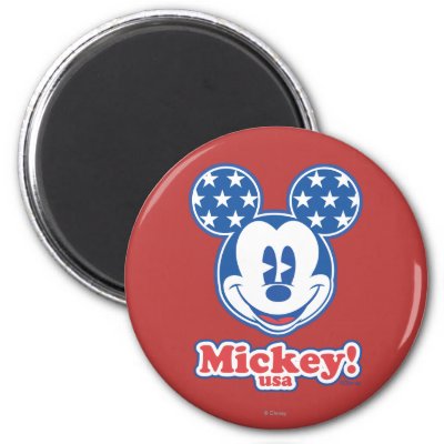 Patriotic Mickey Mouse 4 magnets