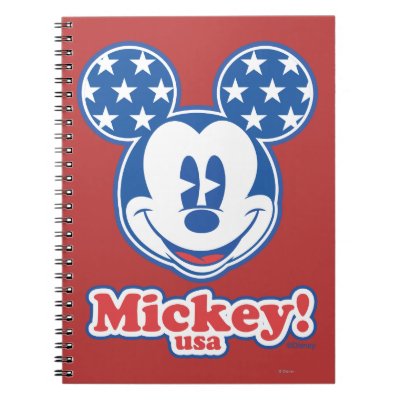 Patriotic Mickey Mouse 4 notebooks