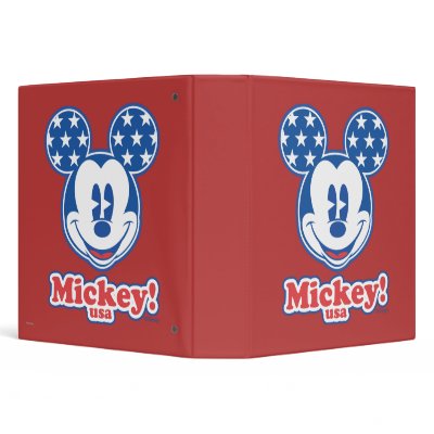 Patriotic Mickey Mouse 4 binders