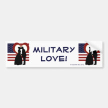 Patriotic Military Love Bumper Sticker
