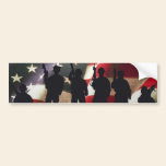 Patriotic Military Soldier Silhouettes bumper stickers