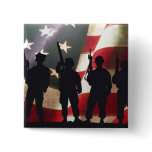 Patriotic Military Soldier Silhouettes Pin