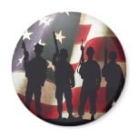 Patriotic Military Soldier Silhouettes Magnet