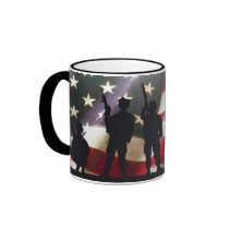 Patriotic Military Soldier Silhouettes Mug
