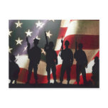 Patriotic Military Soldier Silhouettes Postcards