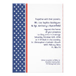 Patriotic Military Stars and Stripes Wedding Announcements