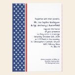 Patriotic Military Stars and Stripes Wedding invitations