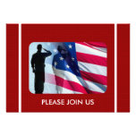 Patriotic Military Veterans Personalized Invites