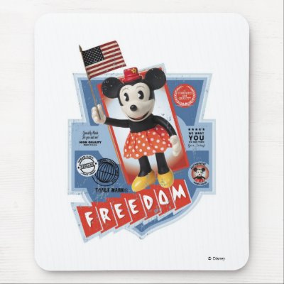 Patriotic Minnie Mouse mousepads