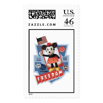 Patriotic Minnie Mouse stamps