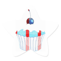 Patriotic Muffin Stickers