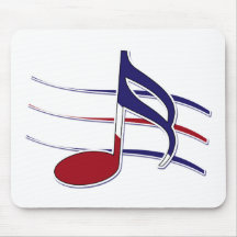 Patriotic Music Note Mousepads