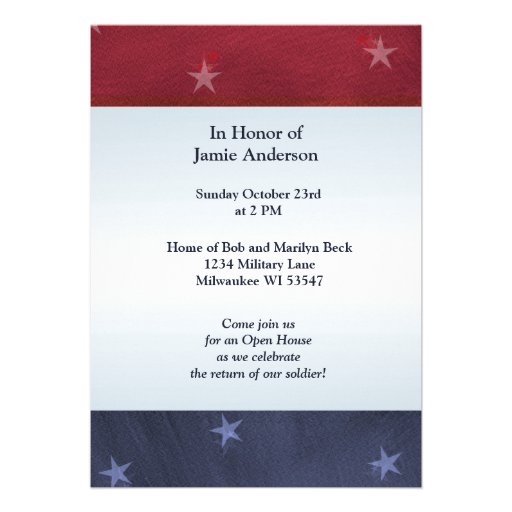 Patriotic or Military Party Invitation