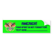 Patriotic or Veteran View Artist Comments Below Bumper Sticker