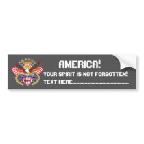 Patriotic or Veteran View Artist Comments Below Bumper Sticker