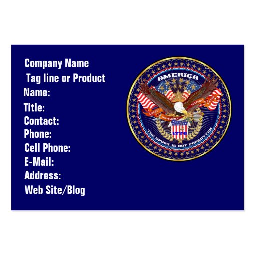 Patriotic or Veteran  View Artist Comments Business Card Template