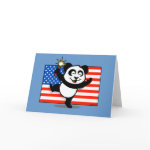 This cute dancing panda shirt is great for the 4th of July or Memorial Day or anytime you are feeling patriotic. Panda dances in front of the U.S. flag with a sparkler. Too cute!