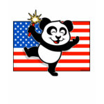 This cute dancing panda shirt is great for the 4th of July or Memorial Day or anytime you are feeling patriotic. Panda dances in front of the U.S. flag with a sparkler. Too cute!