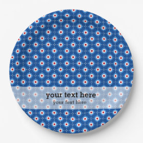 Patriotic pattern 9 inch paper plate