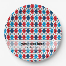 Patriotic pattern 9 inch paper plate
