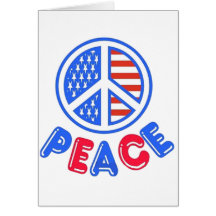Patriotic Peace Greeting Cards
