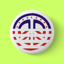 Patriotic Peace Sign button
