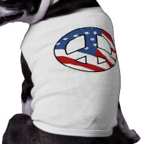 Patriotic Peace Sign pet clothing pet clothing by patriotic_tshirts Patriotic Peace Sign pet clothing pet clothing