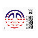 Patriotic Peace Sign postage postage by patriotic_tshirts Patriotic Peace Sign postage postage