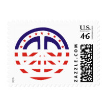 Patriotic Peace Sign postage postage by patriotic_tshirts Patriotic Peace Sign postage postage