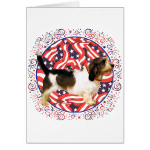 Patriotic Petit Basset Griffon Vendeen Cards