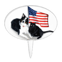 Patriotic Pets Gifts, Aussie and Cat cake picks
