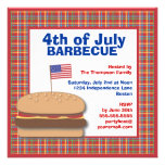 Patriotic Picnic Burger Barbecue Invitation