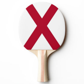 Patriotic, ping pong paddle with Flag of Alabama