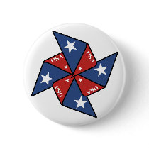 Patriotic pinwheel button