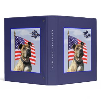 Patriotic pit bull binder binder