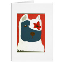 Patriotic Pit Bull Greeting Card