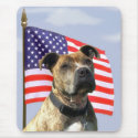 Patriotic pitbull mousepad