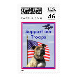 Patriotic pitbull postage
