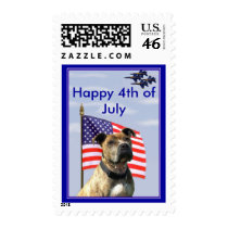 Patriotic pitbull stamps