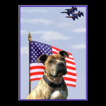 Patriotic pitbull poster posters