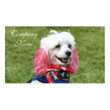 Patriotic Poodle business cards