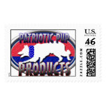 patriotic pup logo postage stamp