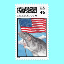 Patriotic Rat Stamps stamps