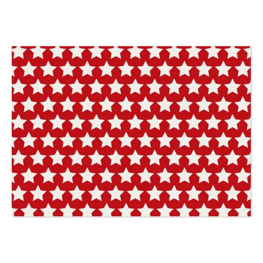 Patriotic Red and White Stars Pattern 4th of July Business Card Templates (back side)