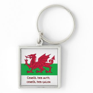 Patriotic Red Dragon Of Wales Keychain keychain