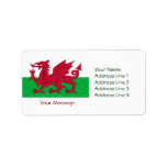 Patriotic Red Dragon Of Wales Name Address Labels