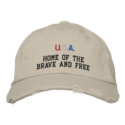Patriotic Red, White, and Blue Cap Embroidered Baseball Cap Patriotic Red, White, and Blue Cap Embroidered Baseball Cap
