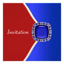 Patriotic Red White and Blue Party Personalized Invitation